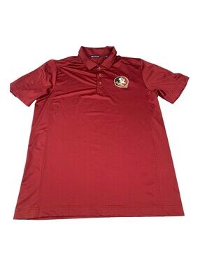 Florida State Seminoles Men's Polo Shirt Garnet Red Size Large Cutter & Buck